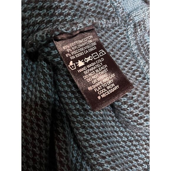 NIC+ZOE Women's L Blue Geometric Long Sleeve Button-Up Jacket - Picture 6 of 8